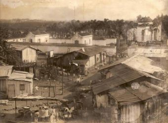 Favela de Saboo (1920) em Santos, SP. Fotógrafo: José Marques Pereira.
