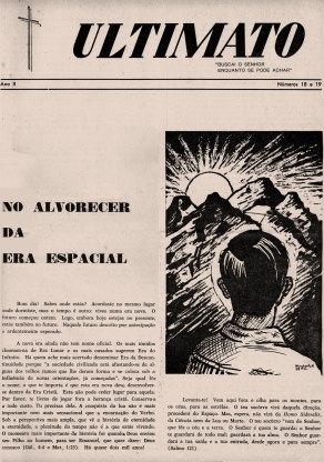 Capa da revista Ultimato 19, publicada exatamente no mês em que o homem pisou na Lua (1969)