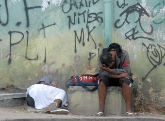 Usuário de droga no Rio de Janeiro. Foto: Tânia Rêgo/AgBr