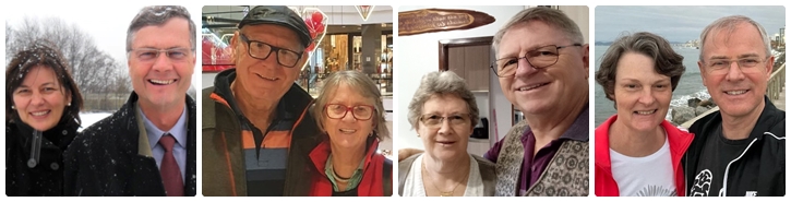 Euler e Simony Westphal | Hans e Iracema Fischer | Alair e Edith Scheidt | Rolf e Cristine Hartmann